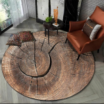 3D V&auml;rvilise Puidus&uuml;&uuml;ga &Uuml;mmargune Vaip, Vaip elutuppa, magamistuppa, diivani ette, laste m&auml;ngutuppa, lemmikloomadele, libisemiskindel, kingitus 120x120cm