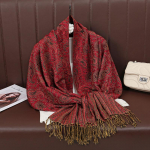 [T077] Etnilise stiili narmastega tekk Paks pashmina Talvine soe sall-pleed Ka&scaron;miir žakaarmustriga sall Naiste kaelasall Pon&scaron;o Stoolid 60x180cm
