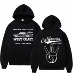 West Coast Iron Cross Choppers Logo Kapuutsiga Meeste Must Moodne Lahe Huppar Unisex Mood Fliisist Suurem Huppar Streetwear S