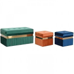 Banquette - DKD HOME DECOR - Standard - Bois MDF - 93x47x45 cm - Couleurs vari&eacute;es roheline