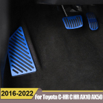 Alumiiniumist autogaasi jalatoe pedaalid, plaatpiduripedaali kate Toyota C-HR CHR AX10 AX50 2016-2022 tarvikutele Footrest 1pcs Silver