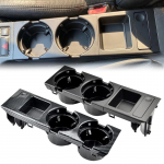 Uus Double Hole Car Styling esiosa keskkonsooli hoiukasti m&uuml;nt + topsihoidja BMW E46 seeriale 1999-2006 51168217953 Black 3