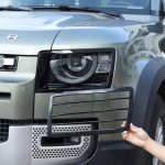 Land Rover Defender 110 -2024 jaoks Roostevabast terasest auto esitulede lambivarju kaitsev&otilde;rk kate Tarvikud Auto &uuml;mberehitus Black Style A