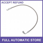 ONE Braided Steel Turbo Oil Feed Line 90 Degree to Straight Hose End Universal