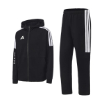 Adidas Poks 3-Triibuline Klassikaline Retro Sirgete S&auml;&auml;ristega P&uuml;ksid Ja Kapuutsiga Jakk Kaheosaline Vabaaja Spordikomplekt Unisex Spordir&otilde;ivad CLTR02JBX+TR411TK S