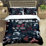 Kuum M-Mikey Way-My Chemical Romance Prindiga Voodipesukomplektid Vooditarvete Komplekt Tekikikomplekt Teismelised T&uuml;drukud Multikas Twin &Uuml;he Inimese Lastekingitus EU Twin 135x200cm white