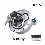Boat Yacht Car RV Door push lock with Key kit Stainless Steel Door Lock 2 Flush Pull Slam Latch RV Deck Hatchs marine hardware 1pcs With key