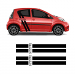 for Citroen C1 C2 C3 C4 C5 C-Zero side racing stripes graphics stickers decals vinyl JX-08 tumehall v&auml;rv