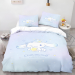 Multikas Tekikate Cinnamoroll Kodu Padjap&uuml;&uuml;ride Komplekt T&auml;iskasvanute Magamistuba Laste Tekk Voodipesu 150*200cm 3pcs