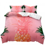 Ananass Tekikoti Komplekt Valge &Uuml;heinimesevoodi Voodipesukomplekt Teismelised T&auml;iskasvanud Kollane Abstraktne Troopilised Puuviljad Ananass Pol&uuml;ester Tekikott EU Single(135*200cm)3pcs