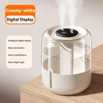 Uus 4L suure mahutavusega niisutaja USB topeltpihustusega kodu &uuml;hiselamu kontor magamistuba lauapealne v&auml;ikese &ouml;&ouml;lambiga digital display beež