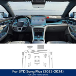 Car Center Console Navigation Screen trument TPU Protective Film For BYD Seal U Sealion 6 Song Plus DMI EV -2024 15.6in 2023-2024 gray