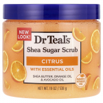 dr. Teal's, shea suhkrukoorija, tsitruselised, 19 untsi (538 g)