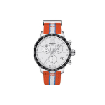TISSOT Time Jog Kollektsioon Kvartsmehhanism 100m Veekindlus Meeste K&auml;ekell 42mm Valge Tihvild T095.417.17.037.14 Orange Strap