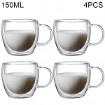 80ML/150ML 2-18TK topelt seinaga klaas Kung Fu teetass l&auml;bipaistev kohvipiima veekruus k&otilde;rge boorsilikaatklaasist joogin&otilde;ude teekomplekt 80ml-150ml