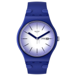 SWATCH Septembri Kollektsioon Kvartsmehhanism 30m Veekindlus Unisex Kell 41mm Valge sihverplastkellakarp SUON716 White Dial gray
