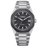 CITIZEN Attesa Valgusj&otilde;ul t&ouml;&ouml;tav Kvartsliikumisega Titaanist Rihmaga K&auml;ekell 39mm Meeste Kellad Hall Ketas CB3044-55E Gray Dial