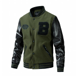 Meeste Varsity jakk Regular Fit Vabaaja Letterman Pesapalli Pombertakid Meestele S&uuml;gis Talv Paksenenud V&auml;ljas N&ouml;&ouml;pidega Vanaaegne Jakk Taskutega M