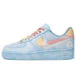 Nike Air Force 1 Slip Resistant Slip Resistant Low top Skateboard Shoes Women's Blue Pink Yellow DD8959-100(TeamM--BOX) 39