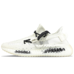 Adidas Originals Yeezy Boost 350 V2 Abrasion Resistant Abrasion Resistant Low top Casual Shoes Unisex White Black HQ6316(Team373-) 36