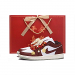 Jordan Air Jordan 1 Summutus Kulumiskindel Katvus Madal L&otilde;ige Vintage Korvpallijalatsid Unisex Valge Punane 553560-133(Meeskond59-) 36
