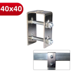 40*40mm Ruudukujuline Toru&uuml;hendus jootmiseta s&uuml;sinikterasest Toru Fikseeritud Liigend galvaniseeritud Fikseeritud Toruklamber Klamber Kinnitus Hoiuriiul gray