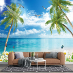 Moodne Rand 3D Seinakleebis Ookean Taev Tapeet Elutuba Magamistuba TV Taust Rand Tapeet 200 cm(W) x 140 cm(H)