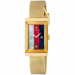 Gucci naiste G-Frame kuldne k&auml;ekell YA147410 kuld