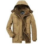 Talvine meeste pikk udunjope Hea kvaliteediga kapuutsiga paks soe parka 7XL Meeste l&otilde;ige Mitme taskuga vabaaja cargojoped Meeste riided XXXL black