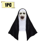 &Otilde;udusfilm Nunn Mask Cosplay Hirmutav Verine Deemon Kummituse N&auml;gu Lateksmaskid Pealiskattega Halloweeni Peo Kost&uuml;&uuml;mi Rekvisiidid Luksuslik