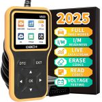 Auto OBD2 skanner diagnostikavahend koodilugeja, auto pingetester mootori veakoodide skanner, laadimistester diagnostikavahend V500 one-size kollane