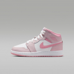 Jordan 1 Mid P&auml;rliroosa Valge (GS) 40