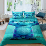 3-osaline Disney Monsters, Inc. Voodipesukomplekt, Multikakujutisega tekikoti komplekt, Komplektis padjap&uuml;&uuml;rid, T&auml;idis ei kuulu komplekti. 135x200cm