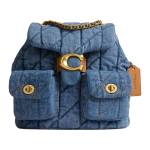 Coach Tabby 22 T&otilde;mblukuga Kangast Seljakott V&auml;ike Naiste seljakott Indigo CZ747-B4IN Gift Box Sets (Basic Set+Black Box)