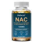 N-Atset&uuml;&uuml;l-L-ts&uuml;steiini toidulisand, B6-vitamiini, B12-vitamiiniga, 120 pehmet kapslit 120 Capsules black