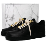 Nike Air Force 1 Black Warrior Kulumiskindlad Madalad Rula Kingad Unisex Must Kuld CW2288-001(Team562-) 36