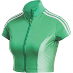 Adidas Originals X Paolina Russo Koost&ouml;&ouml; Moes Seisva Kraega Triibuline Lukuga L&uuml;hikeste Varrukatega T-s&auml;rk Naistele T-s&auml;rgid Roheline GF0262 S