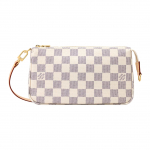 Louis Vuitton Pochette Accessoires Damier Azur Kompaktne disain Eemaldatav &otilde;larihm Naiste &otilde;lakott Beež Lilla N40915 Basic Set (Bag+Dust Bag)