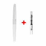 Originaal PILOT 88G T&auml;itesulepea Metallist Pliiats FP-MR2 Kirjutamisharjutuseks F/M Otsikuga koos CON-40 Tindiimuriga Koolitarbed Kingitus (White,F 0.3mm) valge