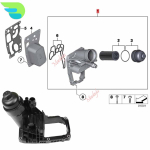 Mootori&otilde;li filtri korpus 11428512283 BMW F20 F21 E90 E91 E92 E93 F30 F34 F36 F10 F11 E84 F25 N47 jaoks &Otilde;lijahuti komplekt No Oil cooler
