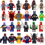 Ehitisplokkide Minifiguurid 24 tk Kangelase R&uuml;&uuml;tli Komplekt &Uuml;hilduv LEGO Klotsidega Laste Loovm&auml;nguasi Kingitus