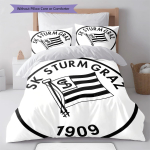 SK Sturm Graz Voodipesu Tekikomplekt Tekikott Padjap&uuml;&uuml;r Kodukaunistus S&uuml;nnip&auml;evakingitus (1 * tekikott + 2 * padjap&uuml;&uuml;ri, ilma s&uuml;damikuta) 140x200cm