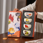 Disney Zootopia Judy ja Nick Kodu Keraamiline Kauss Moodne Lauan&otilde;u T&auml;iskasvanu Riisikauss Suveniir Four bowl gift box set