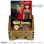 Puidust Anime Elfen Lied Muusikakarp Automaatne &Uuml;leskeeramine Laul Lilium Kuldne Sankyo Muusikakarp ruudukujuline M&auml;nguasi Lapsed T&uuml;drukud S&uuml;nnip&auml;evakingitus (as the picture,Small) black
