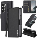 Magnetiline Klappnahast Telefoni&uuml;mbris Samsung Galaxy Z Fold 7 6 5 4 3 5G Fold6 Fold5 Fold4 jaoks Rahakott Kaardikate Etui Coque Samsung Z Fold 8