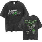 Vintage Pestaud Feid Vs Ferxxo Falxxo Tuur 2026 Merch T-s&auml;rgid Rap Gooti Hip Hop Trend R&otilde;ivad T-s&auml;rk Meeste F&auml;nnid L&uuml;hikeste Varrukatega L