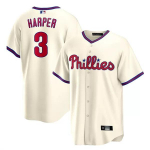 Tikitud Philadelphia Phillies nr. 3 Harper Meeste Pesapallis&auml;rk XL, 105KG beež