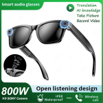 2026 Nutikad Prillid Meestele 8MP Kaamera WiFi Bluetooth Puutejuhtimine IP67 Veekindel AI T&otilde;lge M&uuml;rasummutus AI Prillid Naistele Sunglasses nagu n&auml;idatud v&auml;rv