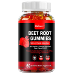 Peedijuurikummikommid 1000 mg, L&auml;mmastikoksiidi Tugevdaja, 60 tk, Taimetoitlane, Mitte-GMO, Gluteenivaba Toidulisand 60 Gummies