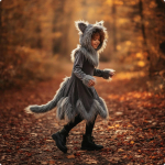 Hall hunt kost&uuml;&uuml;m kapuutsiga Halloweeni kleit Cosplay jaoks L Children gray